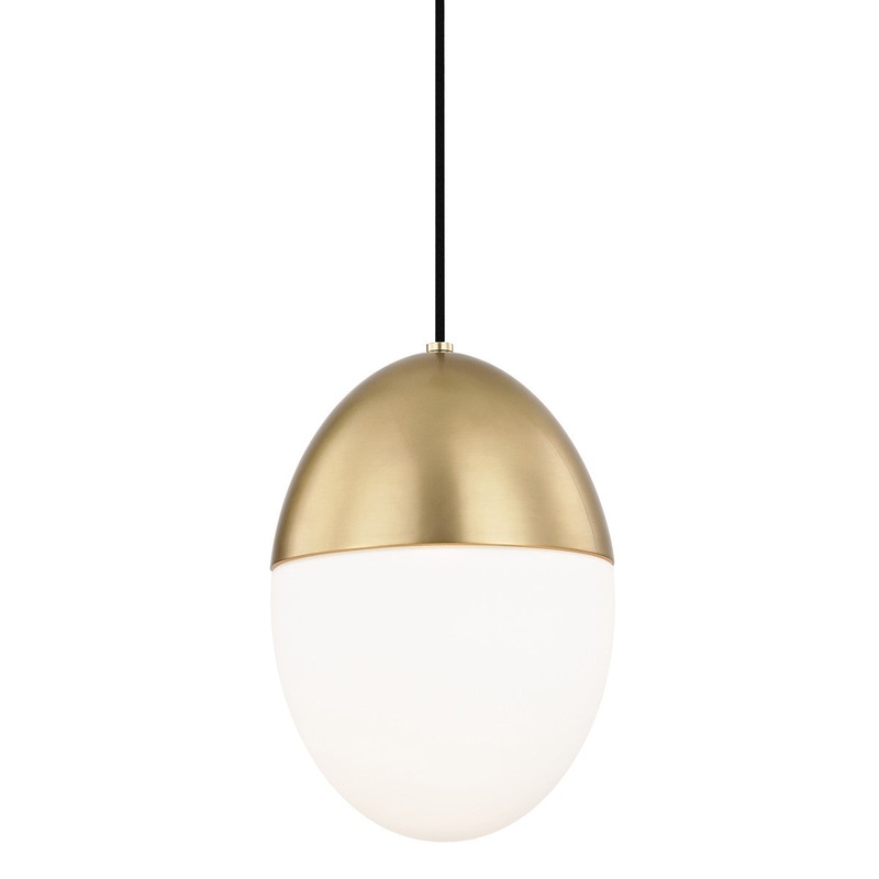Mitzi H206701L-AGB Orion One Light Pendant, Aged Brass