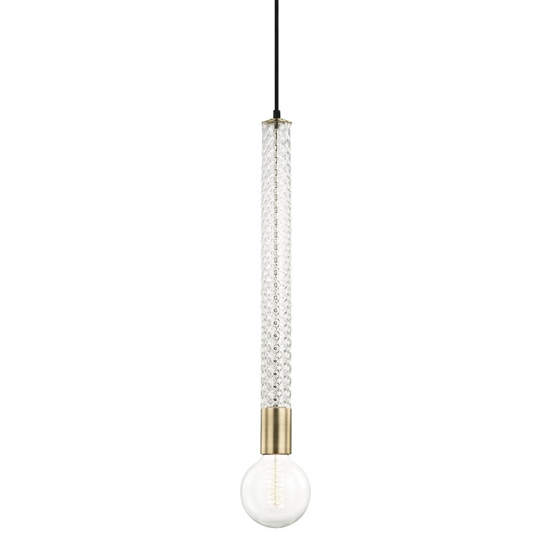 Mitzi H256701-AGB Pippin One Light Pendant, Aged Brass