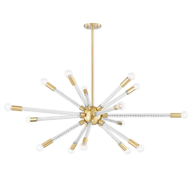 Mitzi H256815-AGB Pippin 15 Light Chandelier, Aged Brass