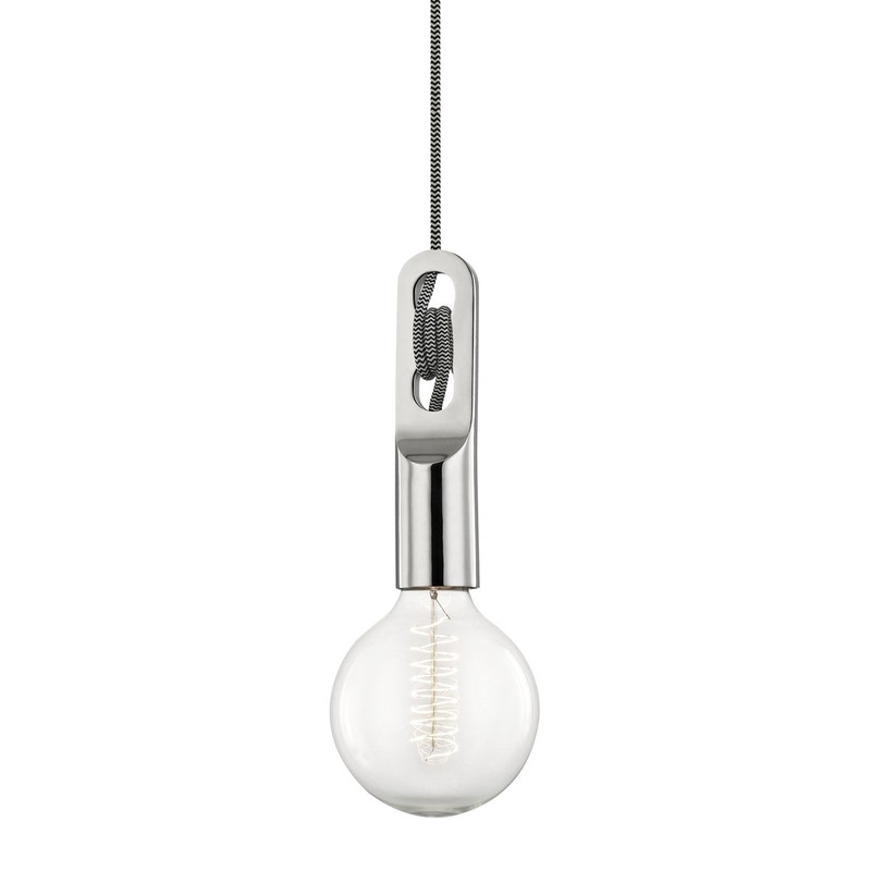 Mitzi H257701-PN Angela One Light Pendant, Polished Nickel