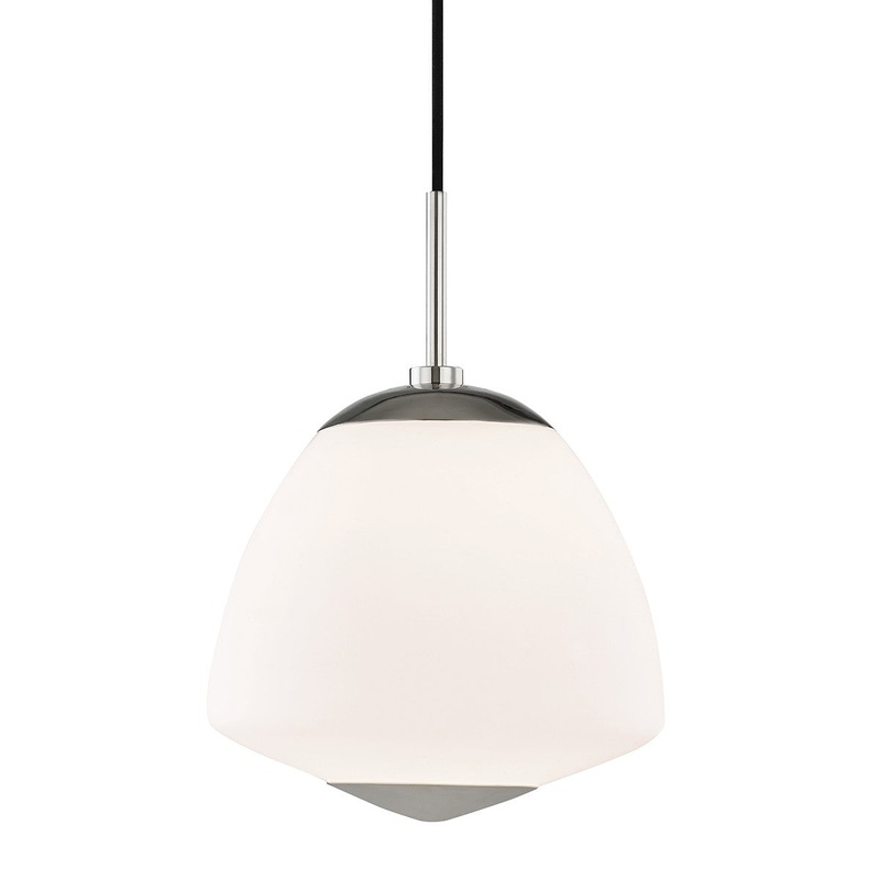 Mitzi H288701L-PN Jane One Light Pendant, Polished Nickel