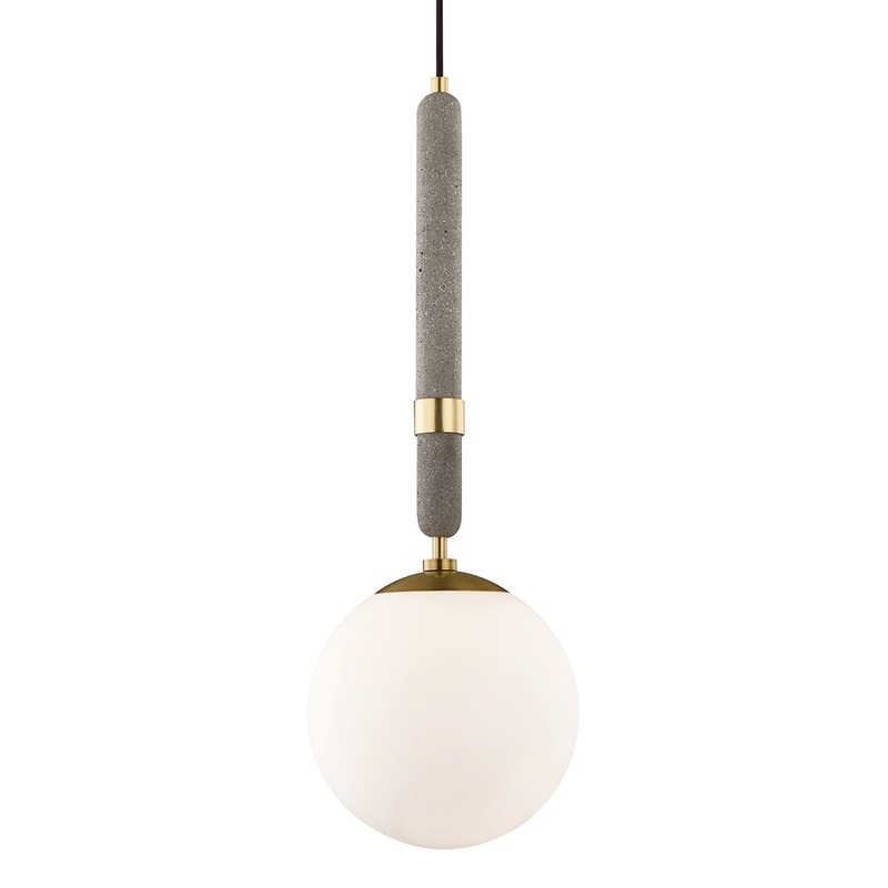 Mitzi H289701L-AGB Brielle One Light Pendant, Aged Brass