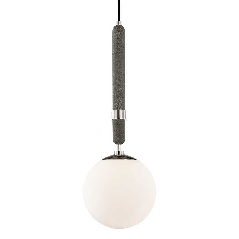 Mitzi H289701L-PN Brielle One Light Pendant, Polished Nickel