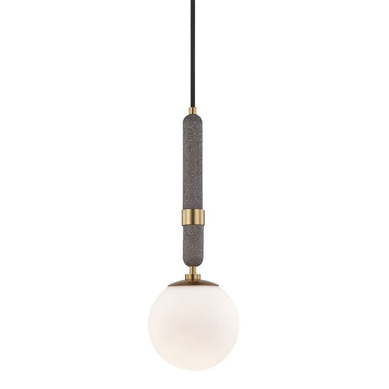 Mitzi H289701S-AGB Brielle One Light Pendant, Aged Brass