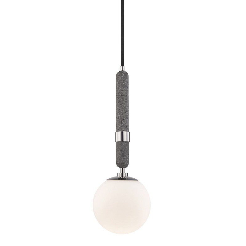 Mitzi H289701S-PN Brielle One Light Pendant, Polished Nickel