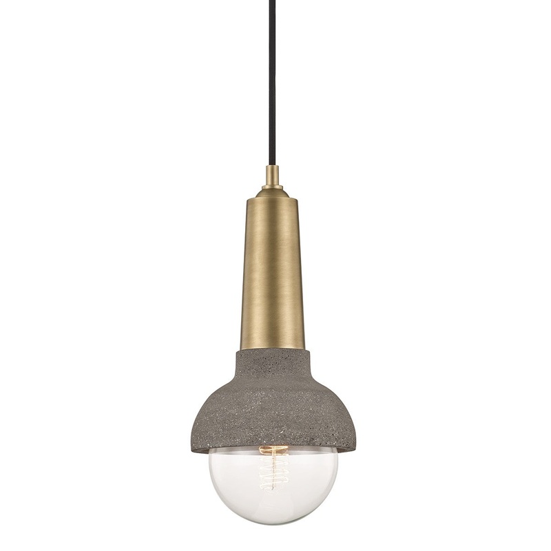 Mitzi H304701-AGB Macy One Light Pendant, Aged Brass