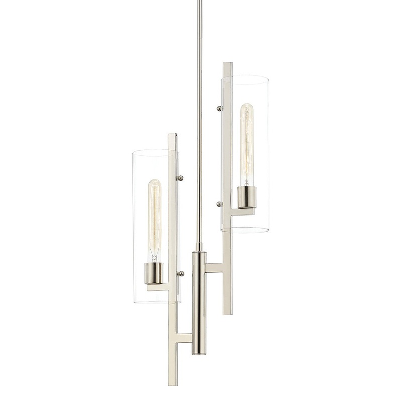 Mitzi H326702-PN Ariel Two Light Pendant, Polished Nickel