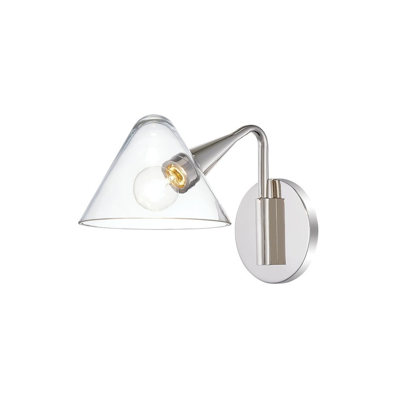 Mitzi H327101-PN Isabella One Light Wall Sconce, Polished Nickel