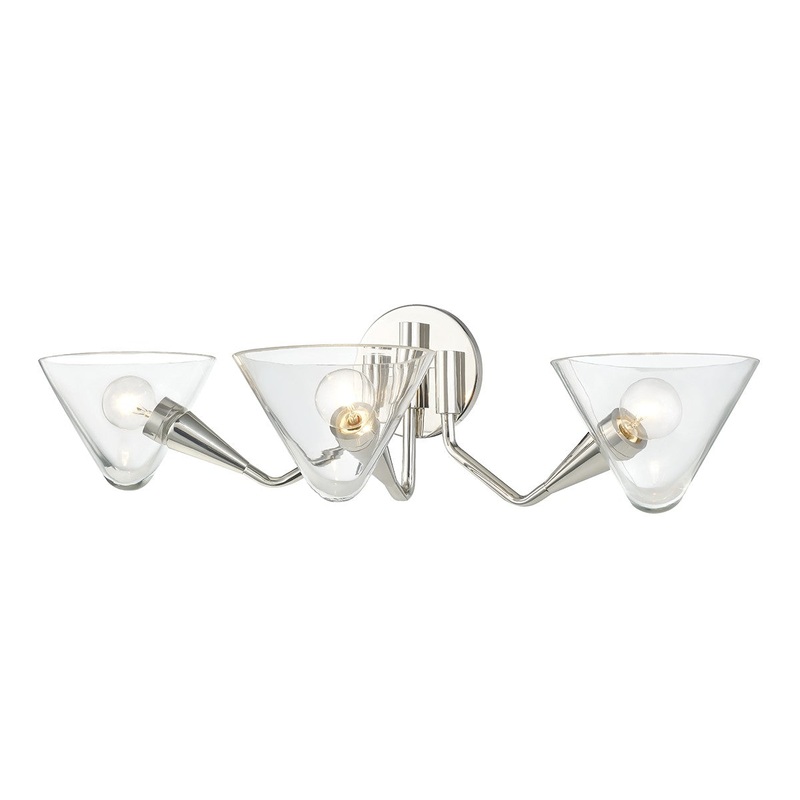Mitzi H327103-PN Isabella Three Light Wall Sconce, Polished Nickel