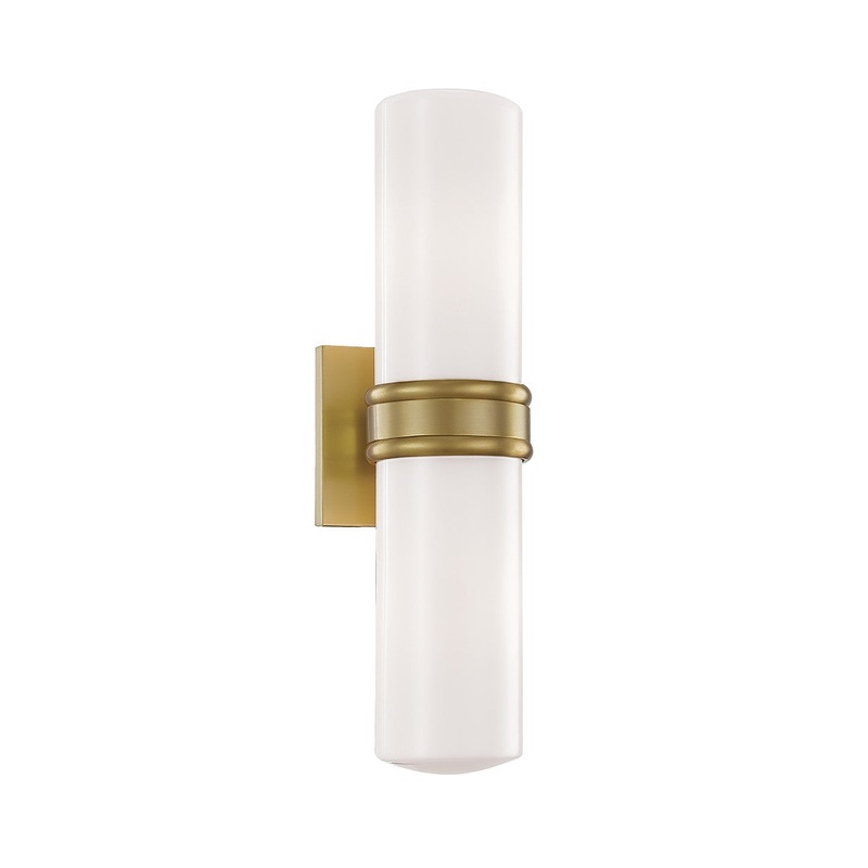 Mitzi H328102-AGB Natalie Two Light Wall Sconce, Aged Brass