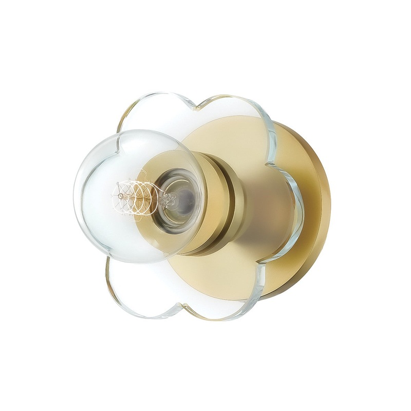 Mitzi H357101-AGB Alexa One Light Wall Sconce, Aged Brass