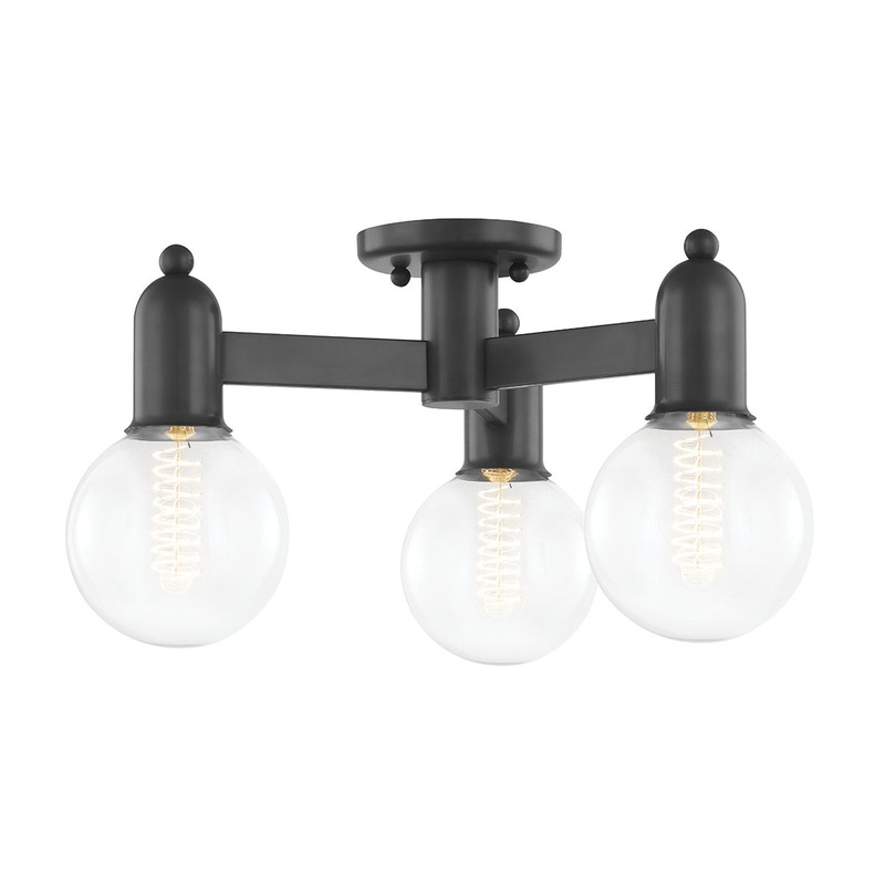 Mitzi H419603-OB Bryce Three Light Semi Flush Mount, Old Bronze