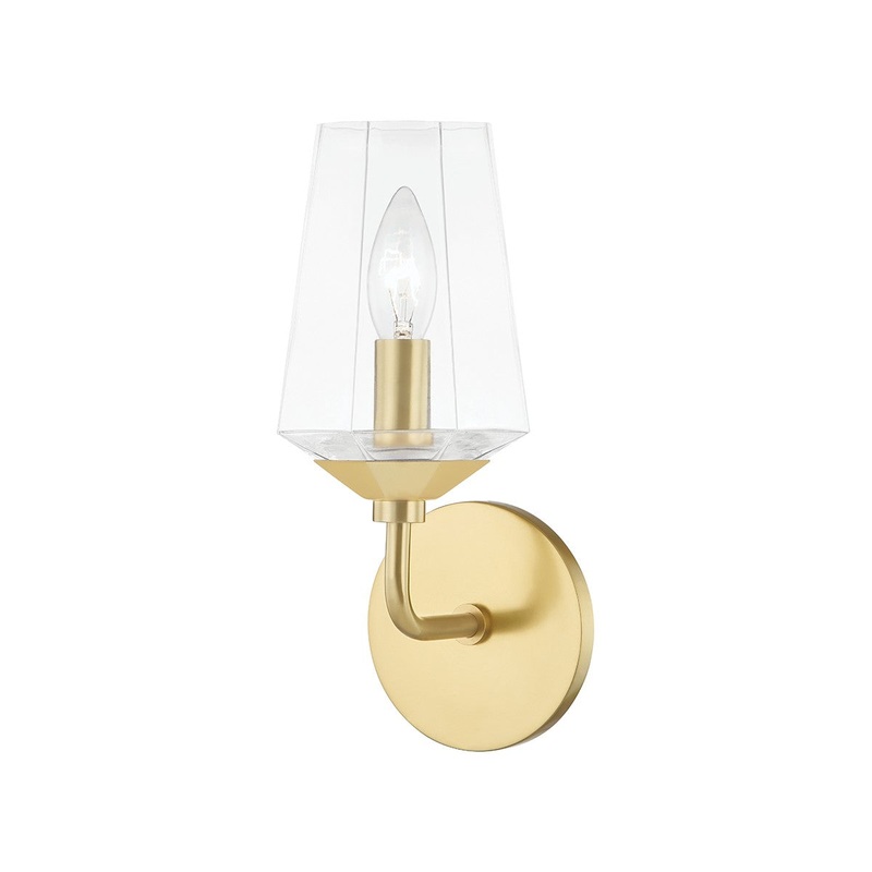 Mitzi H420301-AGB Kayla One Light Bath Bracket, Aged Brass