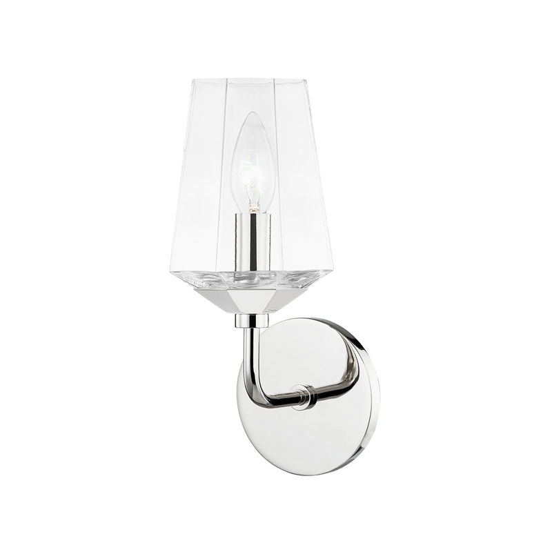 Mitzi H420301-PN Kayla One Light Bath Bracket, Polished Nickel