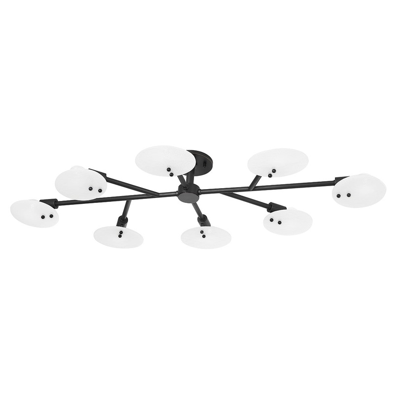 Mitzi H428608-OB Giselle Eight Light Semi Flush Mount, Old Bronze