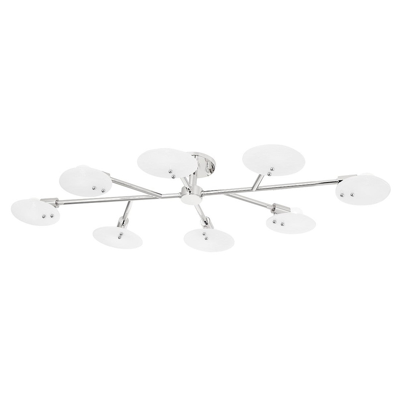Mitzi H428608-PN Giselle Eight Light Semi Flush Mount, Polished Nickel