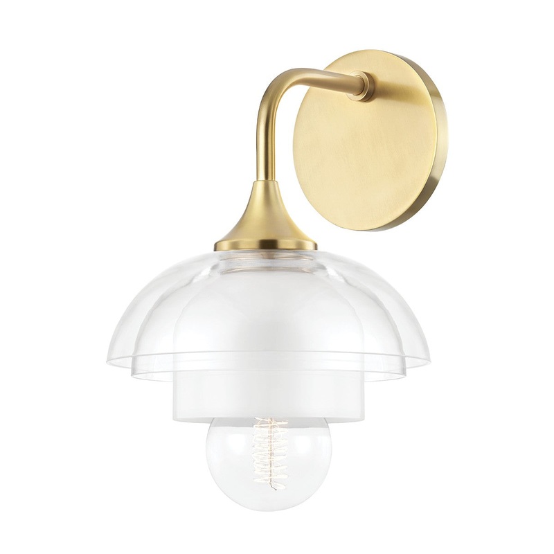 Mitzi H429101-AGB Ruby One Light Wall Sconce, Aged Brass