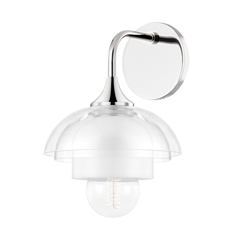Mitzi H429101-PN Ruby One Light Wall Sconce, Polished Nickel