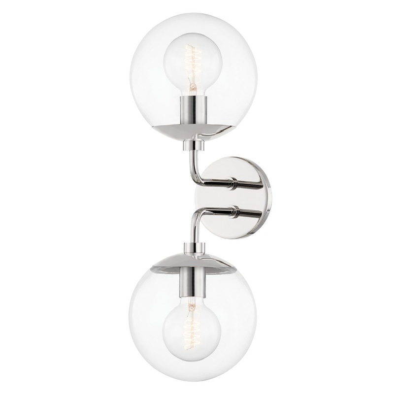 Mitzi H503102-PN Meadow Two Light Wall Sconce, Polished Nickel