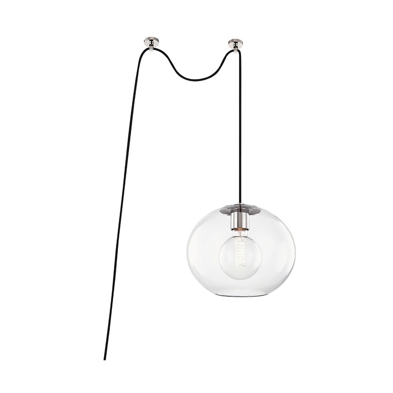 Mitzi HL270701L-PN Margot One Light Pendant, Polished Nickel