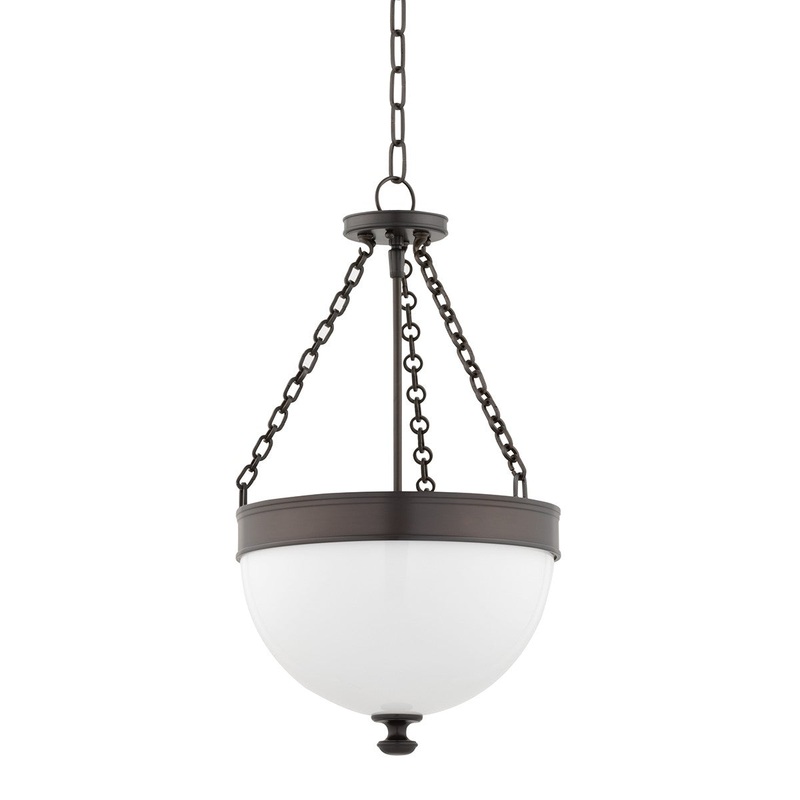 Hudson Valley 324-HB Barrington Three Light Pendant, Historic Bronze