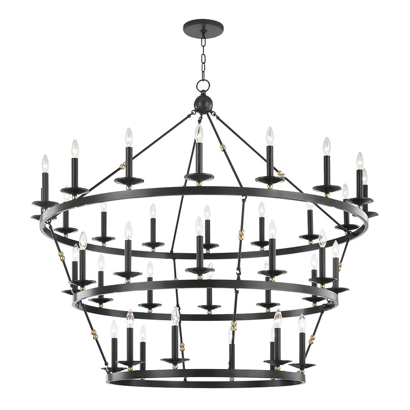 Hudson Valley 3258-AOB Allendale 36 Light Chandelier, Aged Old Bronze