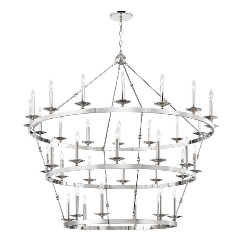 Hudson Valley 3258-PN Allendale 36 Light Chandelier, Polished Nickel (Discontinued)