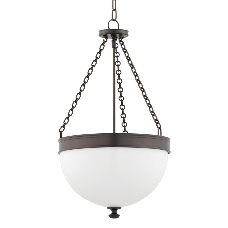 Hudson Valley 327-HB Barrington Three Light Pendant, Historic Bronze