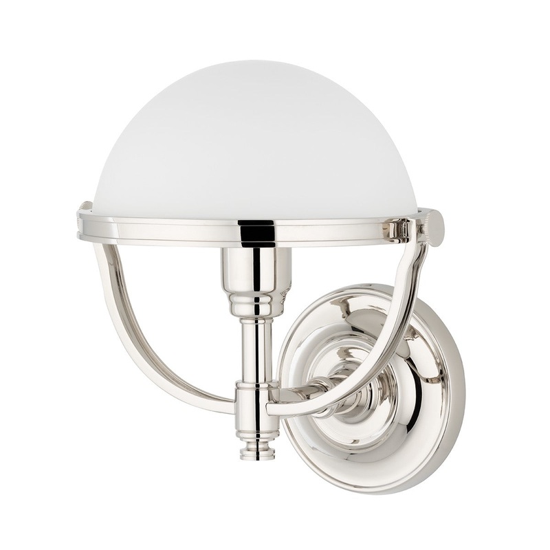 Hudson Valley 3301-PN Stratford One Light Wall Sconce, Polished Nickel (Discontinued)