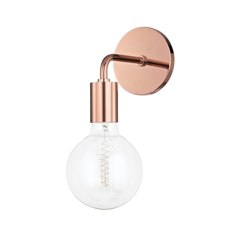 Mitzi H109101B-POC Ava One Light Wall Sconce, Polished Copper