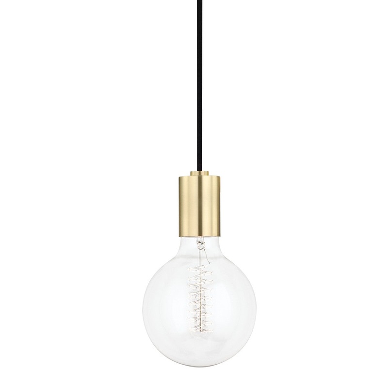 Mitzi H109701-AGB Ava One Light Pendant, Aged Brass