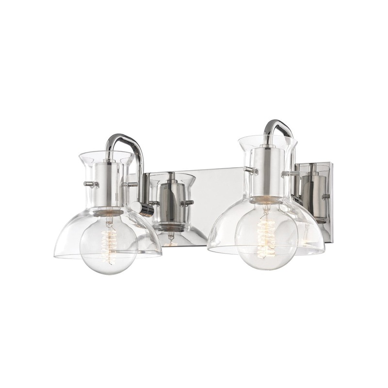 Mitzi H111302-PN Riley Two Light Bath Bracket, Polished Nickel