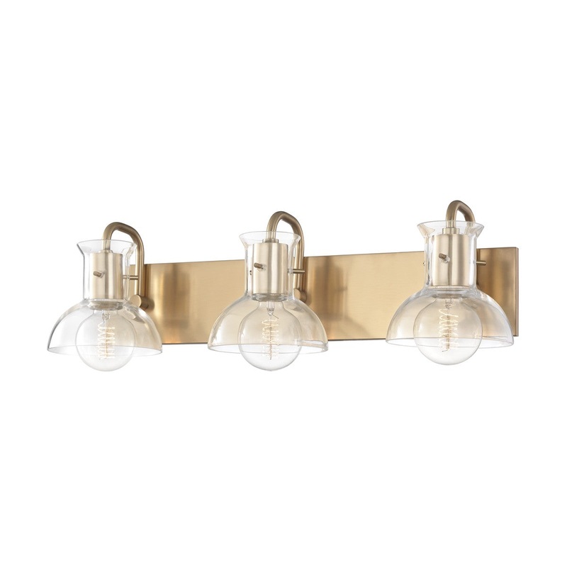 Mitzi H111303-AGB Riley Three Light Bath Bracket, Aged Brass