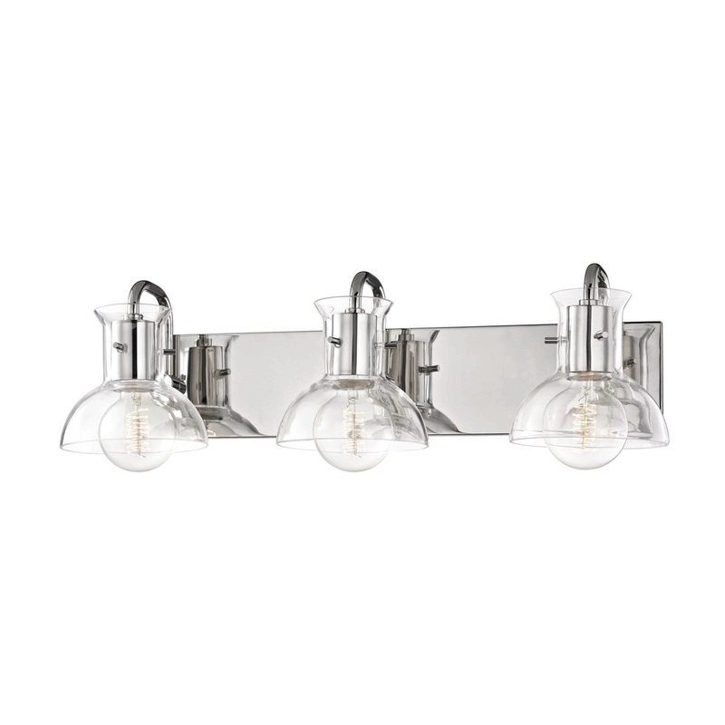 Mitzi H111303-PN Riley Three Light Bath Bracket, Polished Nickel