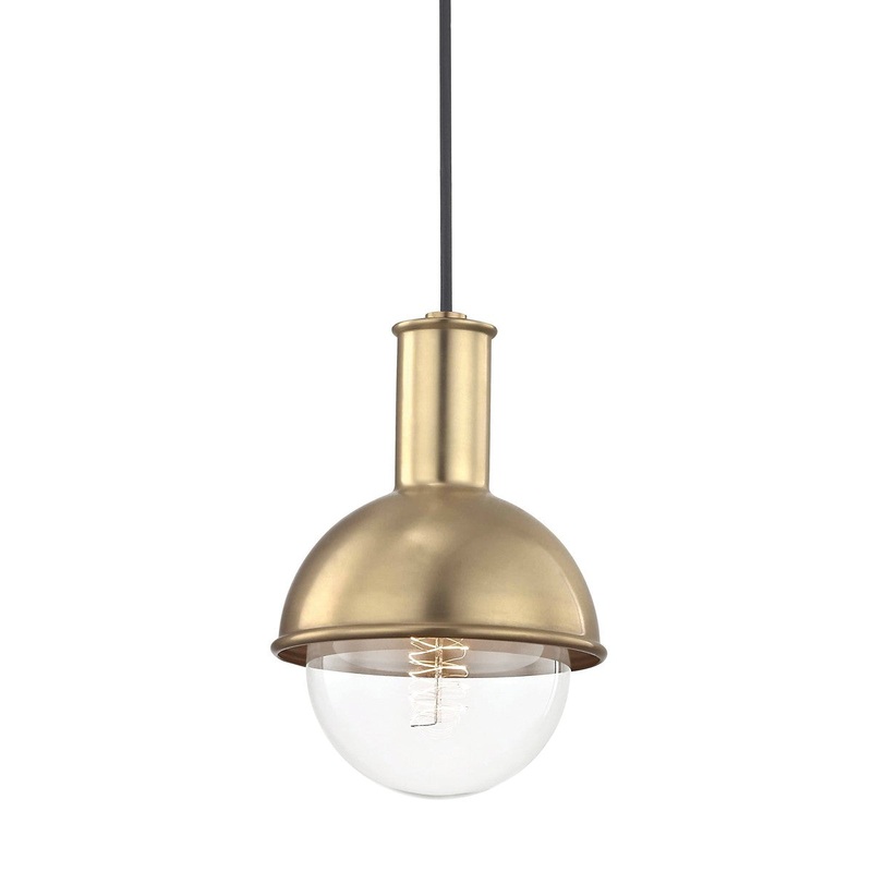 Mitzi H111701-AGB Riley One Light Pendant, Aged Brass