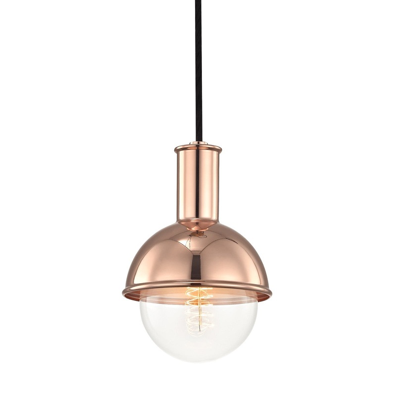 Mitzi H111701-POC Riley One Light Pendant, Polished Copper