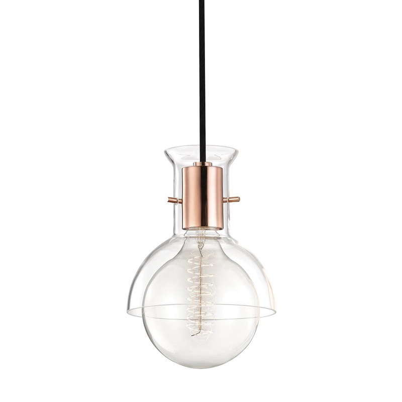 Mitzi H111701G-POC Riley One Light Pendant, Polished Copper