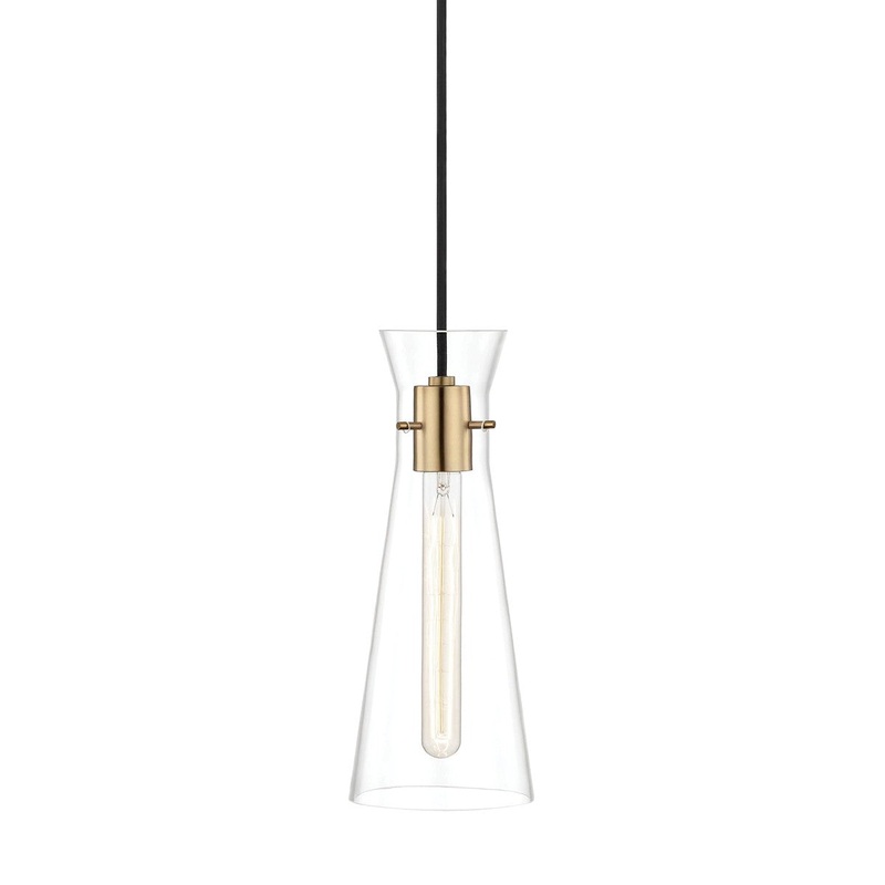 Mitzi H112701-AGB Anya One Light Pendant, Aged Brass