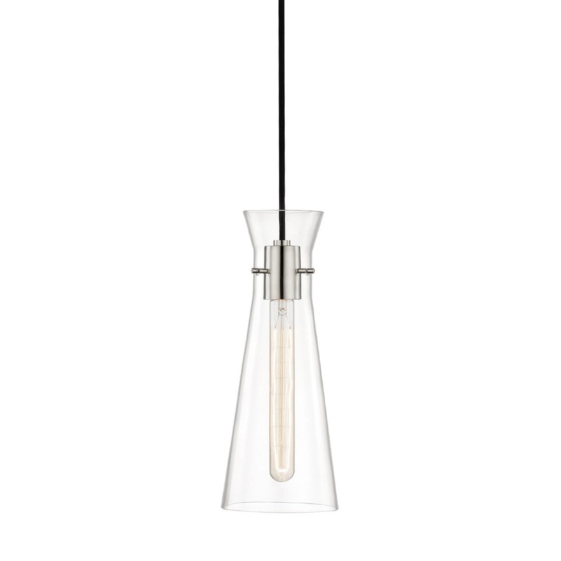 Mitzi H112701-PN Anya One Light Pendant, Polished Nickel