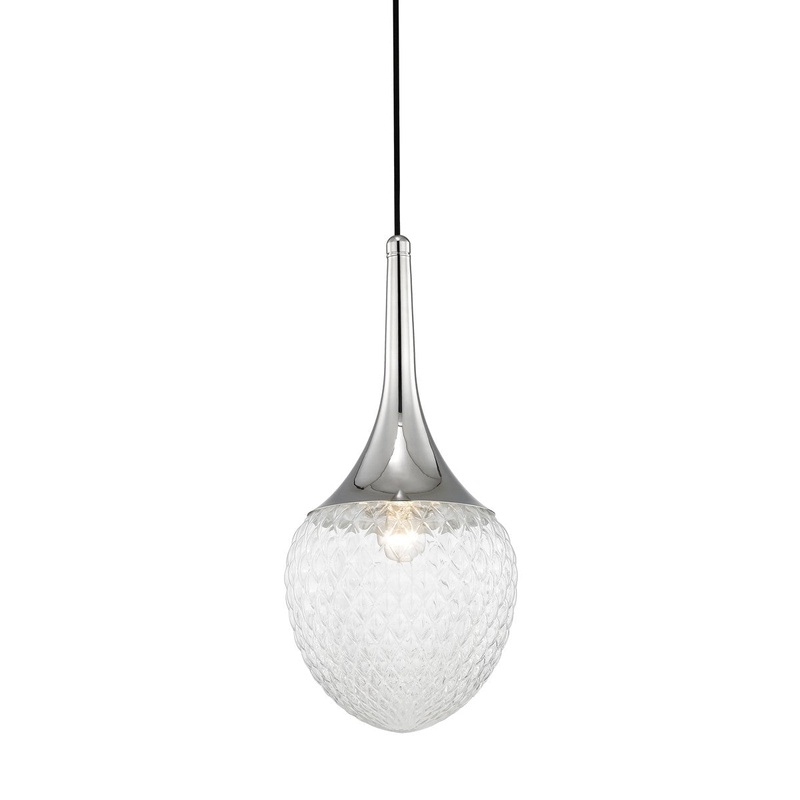 Mitzi H114701B-PN Bella One Light Pendant, Polished Nickel