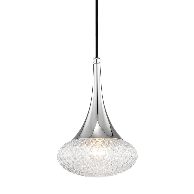 Mitzi H114701C-PN Bella One Light Pendant, Polished Nickel