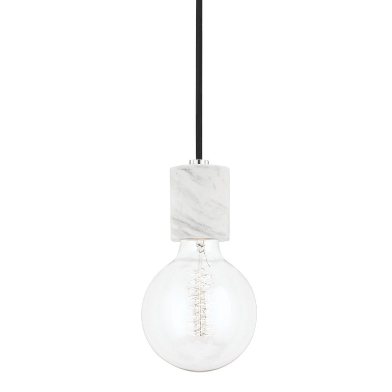 Mitzi H120701-PN Asime One Light Pendant, Polished Nickel