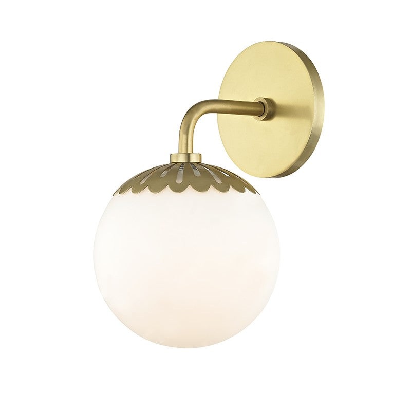 Mitzi H193301-AGB Paige One Light Bath Bracket, Aged Brass