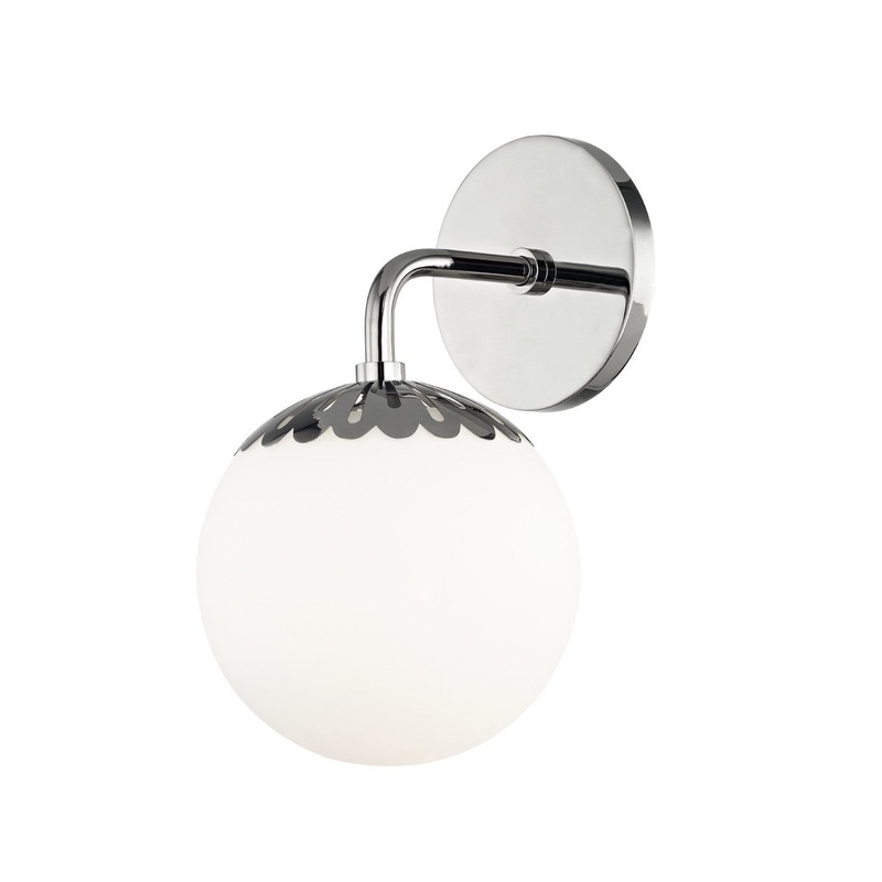 Mitzi H193301-PN Paige One Light Bath Bracket, Polished Nickel