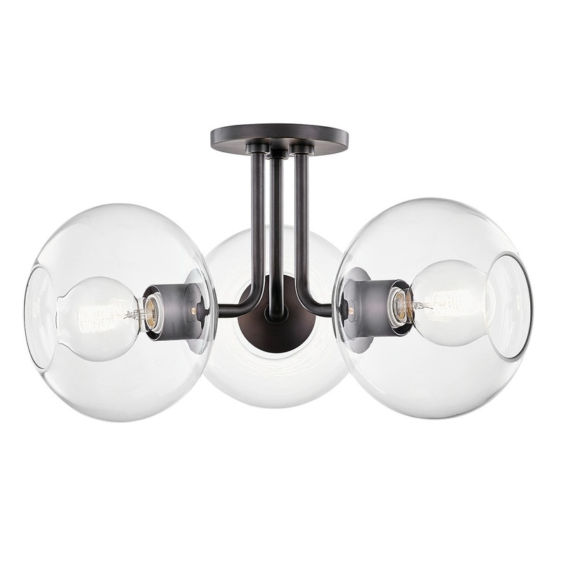 Mitzi H270603-OB Margot Three Light Semi Flush Mount, Old Bronze