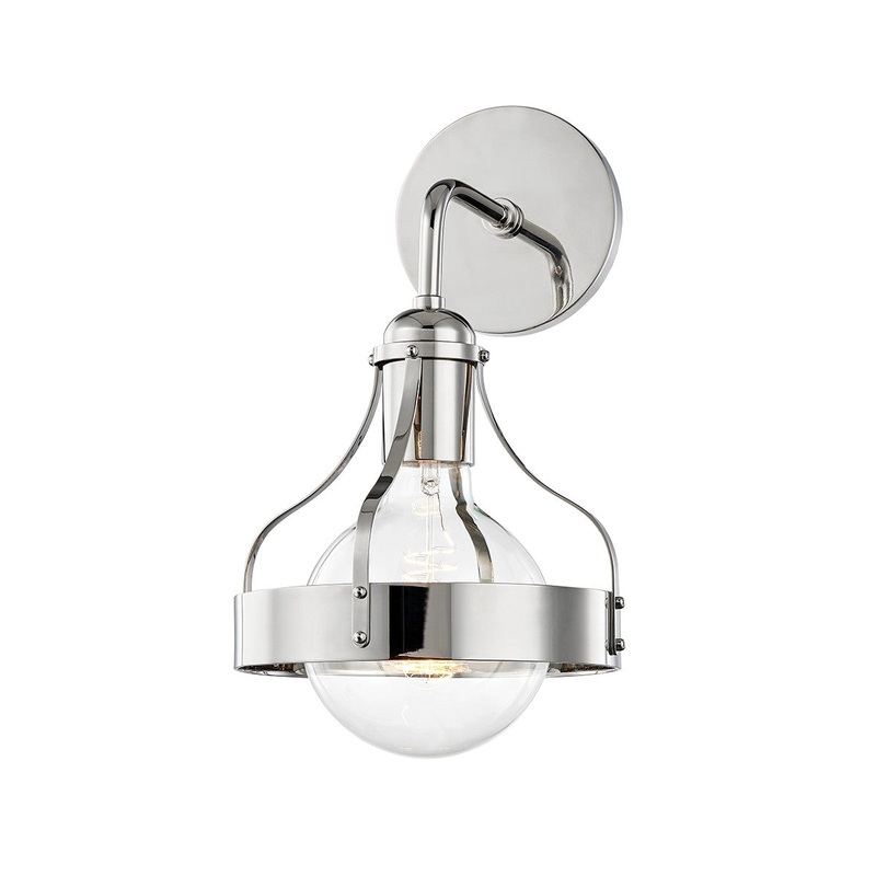 Mitzi H271101-PN Violet One Light Wall Sconce, Polished Nickel