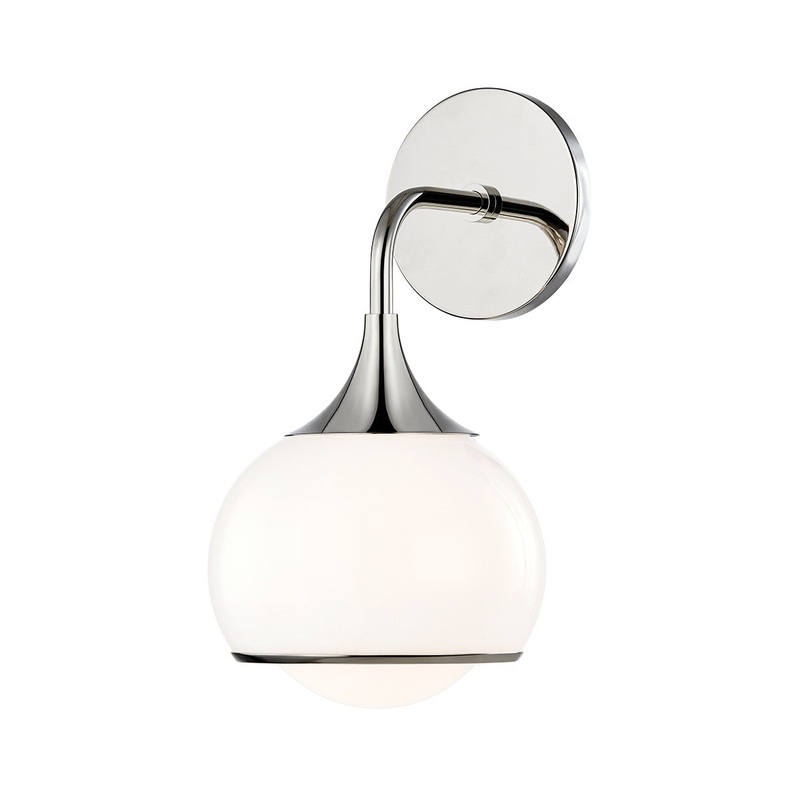 Mitzi H281301-PN Reese One Light Wall Sconce, Polished Nickel