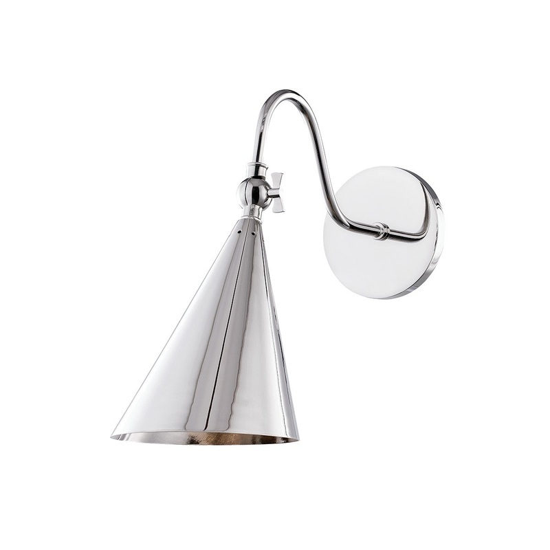 Mitzi H285101-PN Lupe One Light Wall Sconce, Polished Nickel