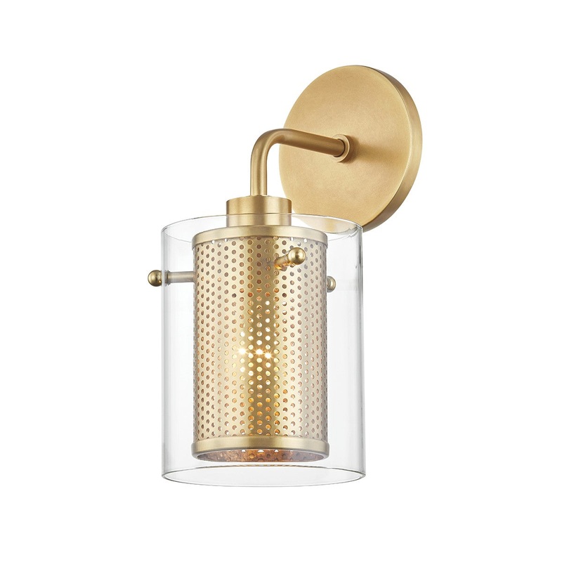 Mitzi H323101-AGB Elanor One Light Wall Sconce, Aged Brass