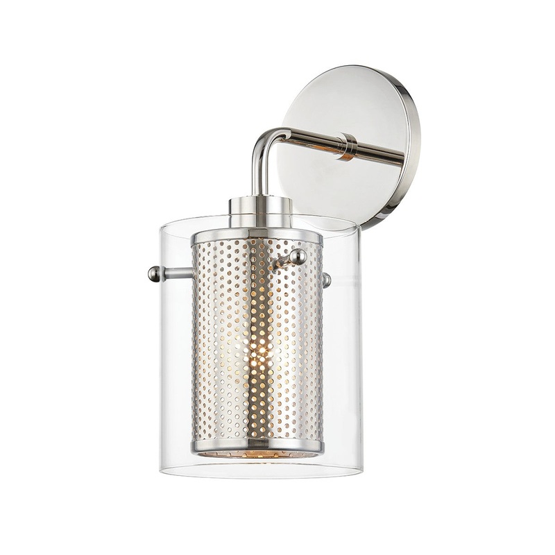 Mitzi H323101-PN Elanor One Light Wall Sconce, Polished Nickel